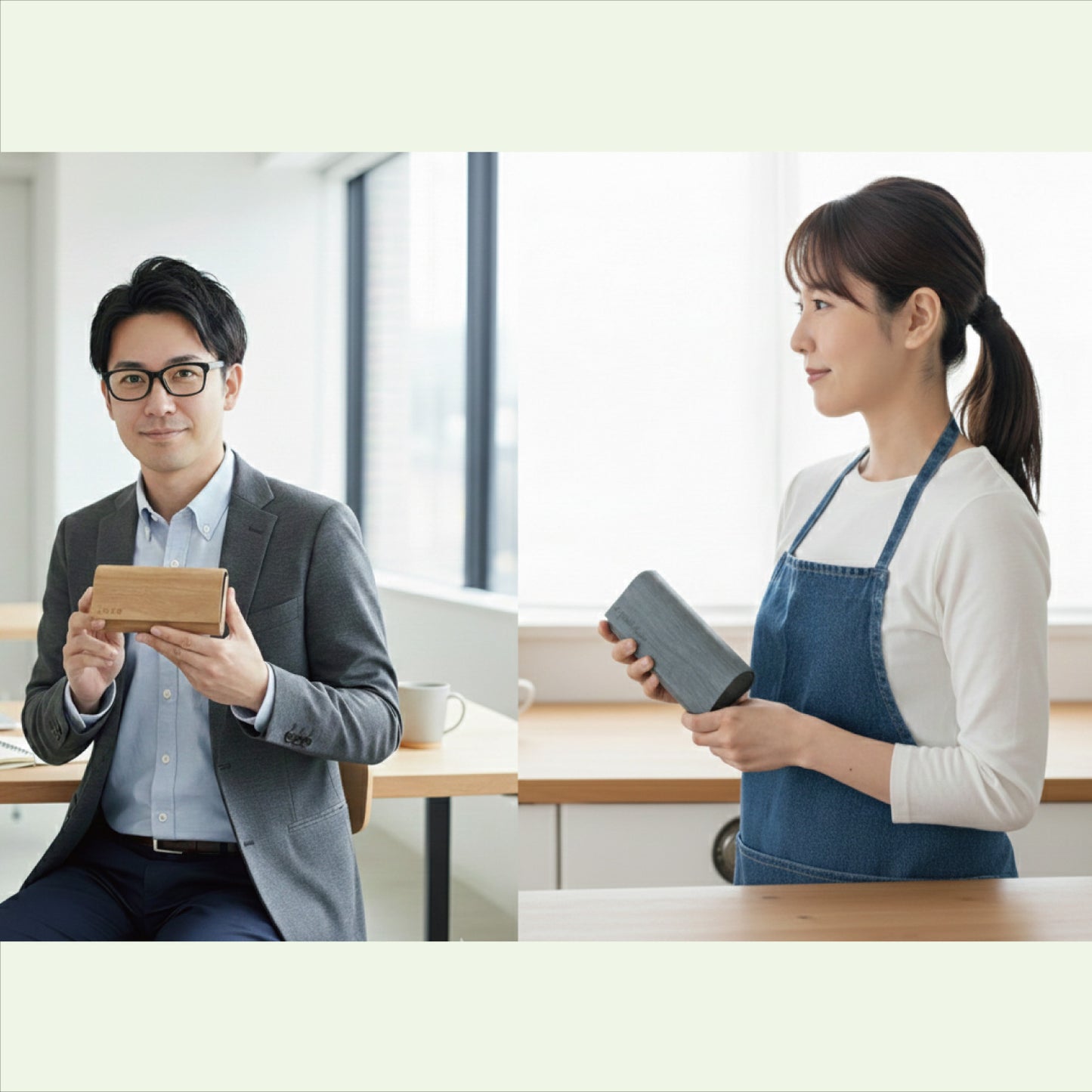 名入れで仕立てる 2本収納 PUレザーメガネケース